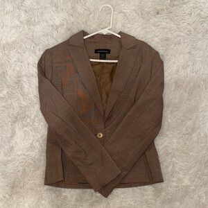 Moda International Brown Plaid Women's Blazer